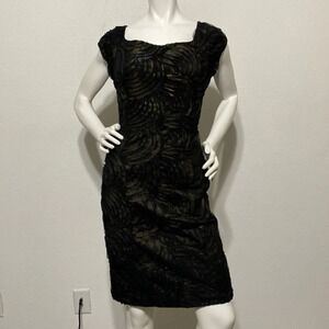 Jessica Howard Ribbon Patterned Sheath Dress Size 4